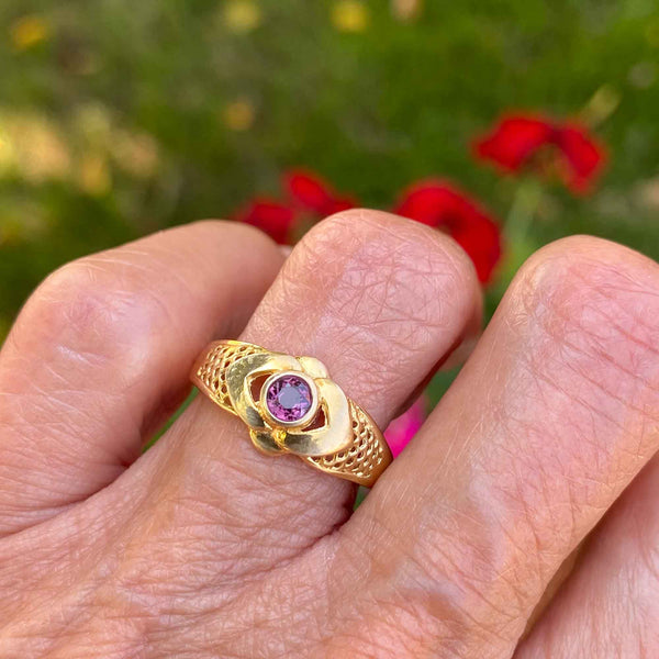 Gold Antique Ruby Engagement Ring, Yellow Gold Oval Ruby Engagement Ring |  Benati